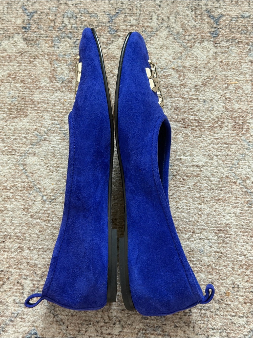 Tory Burch Royal Blue Suede Eleanor Ballet Flats size 7 1/2. - Picture 4 of 6